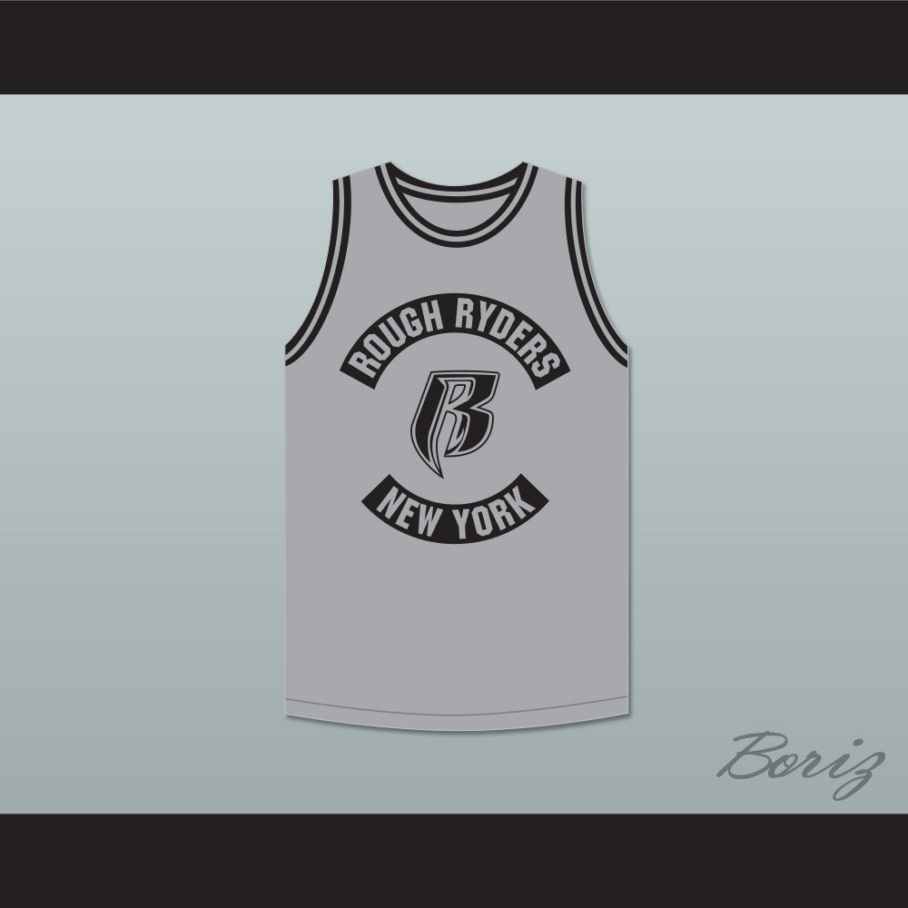 DMX 84 Rough Ryders Gray Basketball Jersey 3