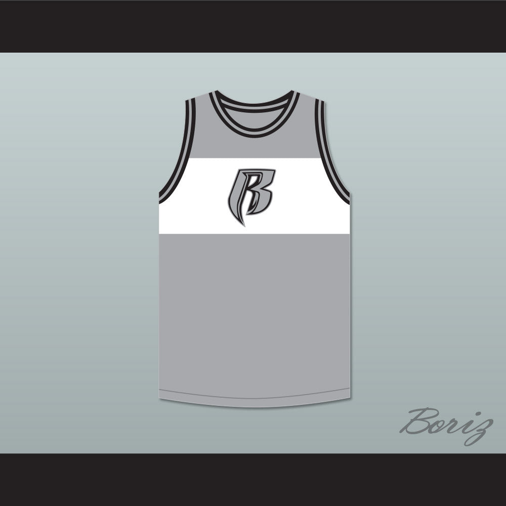 DMX 84 Rough Ryders Gray Basketball Jersey 4