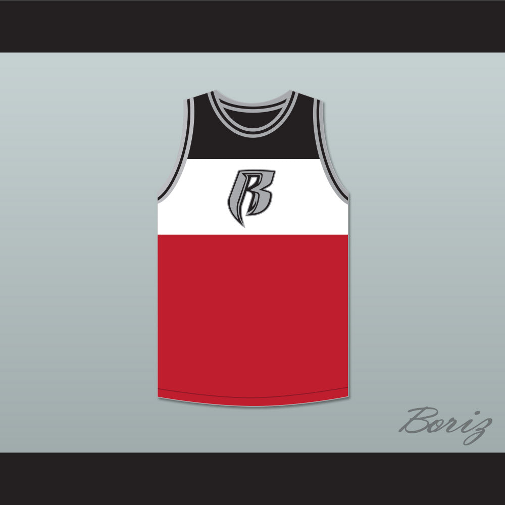 DMX 84 Rough Ryders Tricolor Basketball Jersey 1