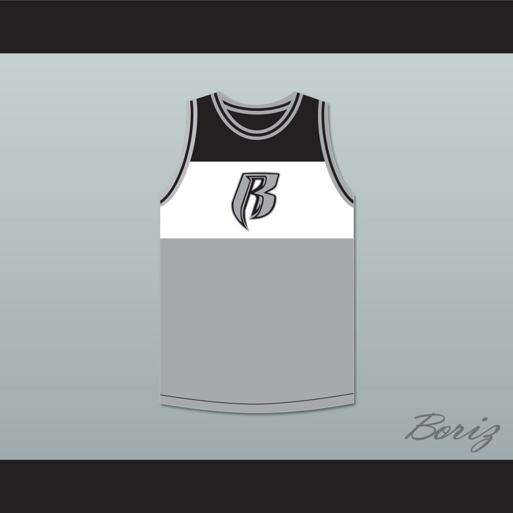 DMX 84 Rough Ryders Tricolor Basketball Jersey 2