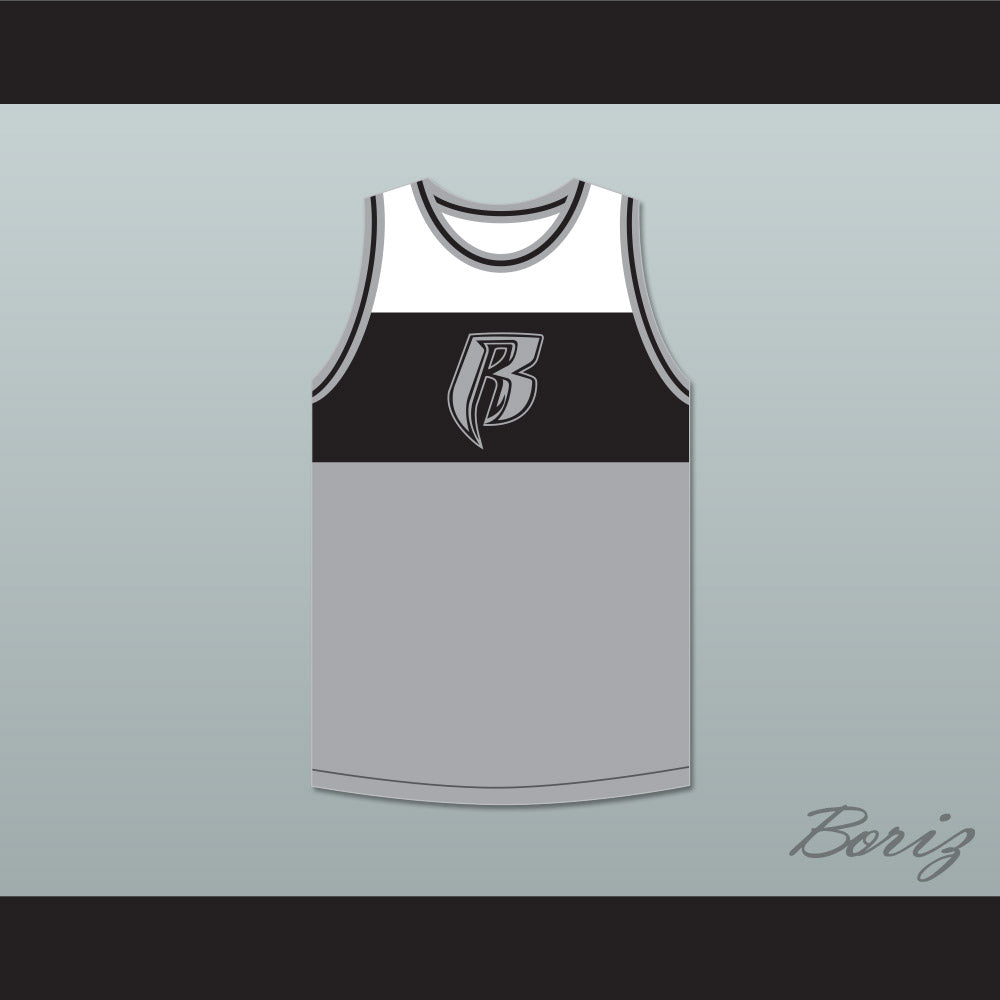 DMX 84 Rough Ryders Tricolor Basketball Jersey 3