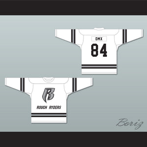 DMX 84 Rough Ryders White Hockey Jersey
