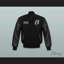 Load image into Gallery viewer, DMX Rough Ryders NYC Black Wool and Black Lab Leather Varsity Letterman Jacket