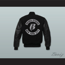 Load image into Gallery viewer, DMX Rough Ryders NYC Black Wool and Black Lab Leather Varsity Letterman Jacket