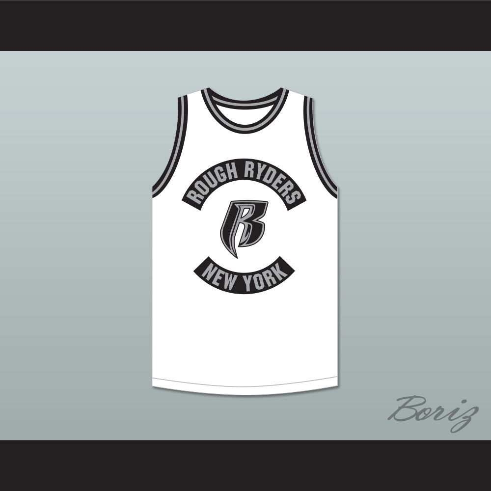 DMX 84 Rough Ryders White Basketball Jersey 3
