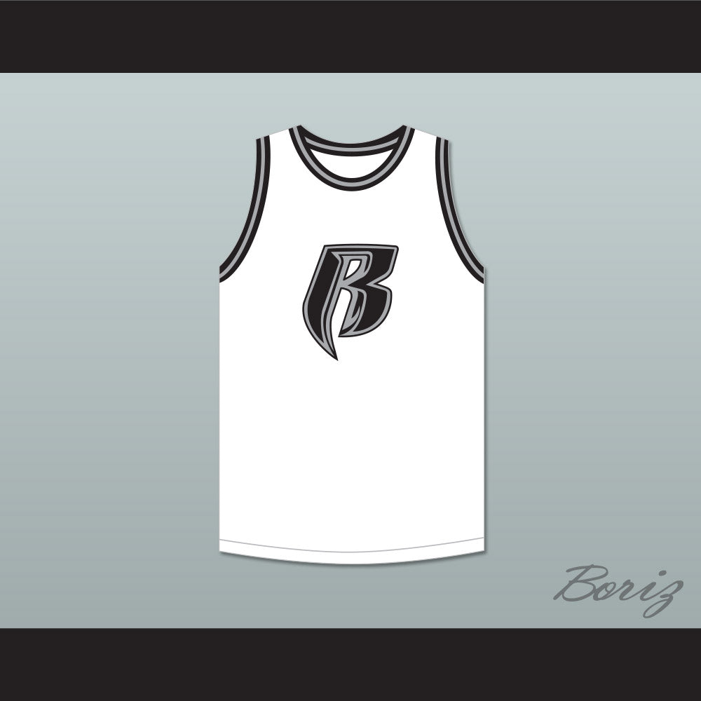 DMX 84 Rough Ryders White Basketball Jersey 5
