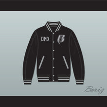 Load image into Gallery viewer, DMX Ruff Ryders Black Varsity Letterman Jacket-Style Sweatshirt