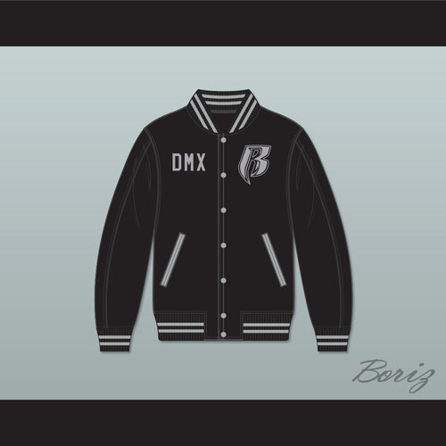 DMX Ruff Ryders Black Varsity Letterman Jacket-Style Sweatshirt