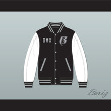 Load image into Gallery viewer, DMX Ruff Ryders Black and White Varsity Letterman Jacket-Style Sweatshirt