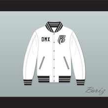 Load image into Gallery viewer, DMX Ruff Ryders White Varsity Letterman Jacket-Style Sweatshirt