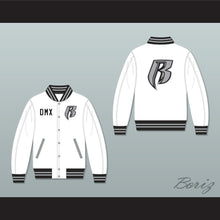 Load image into Gallery viewer, DMX Ruff Ryders White Varsity Letterman Jacket-Style Sweatshirt