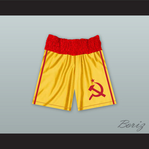 Ivan Drago USSR Yellow Boxing Shorts Rocky IV