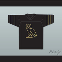 Load image into Gallery viewer, Drake 9 OVO Black Football Jersey