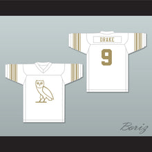 Load image into Gallery viewer, Drake 9 OVO White Football Jersey