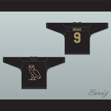 Load image into Gallery viewer, Drake 9 OVO Black Hockey Jersey