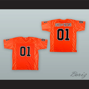 Dukes of Hazzard 01 General Lee Orange Football Jersey
