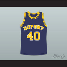 Load image into Gallery viewer, Randy Moss 40 Dupont High School Panthers Navy Blue Basketball Jersey 2