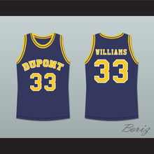 Load image into Gallery viewer, Jason Williams 33 Dupont High School Panthers Navy Blue Basketball Jersey 2