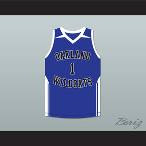 Damian Lillard 1 Oakland High School Wildcats Blue Basketball Jersey