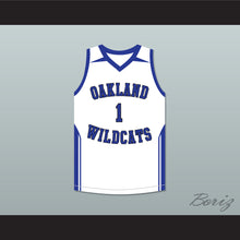 Load image into Gallery viewer, Damian Lillard 1 Oakland High School Wildcats White Basketball Jersey 2