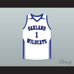 Damian Lillard 1 Oakland High School Wildcats White Basketball Jersey 2