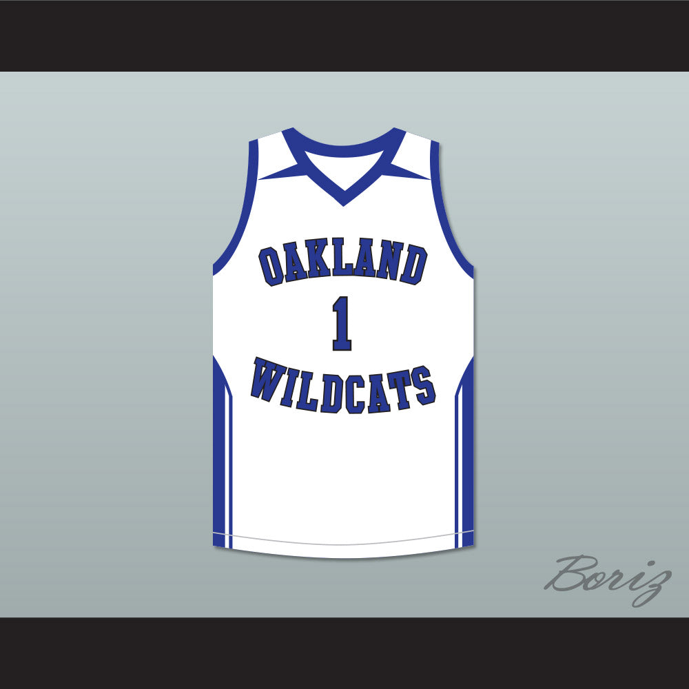 Damian Lillard 1 Oakland High School Wildcats White Basketball Jersey 2