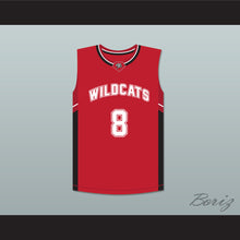 Load image into Gallery viewer, Chad Danforth 8 East High School Wildcats Red Basketball Jersey