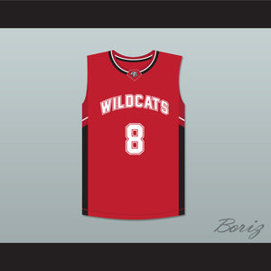 Chad Danforth 8 East High School Wildcats Red Basketball Jersey