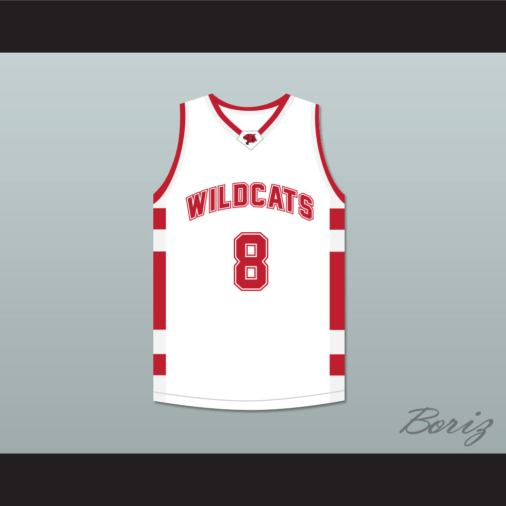 Chad Danforth 8 East High School Wildcats White Basketball Jersey