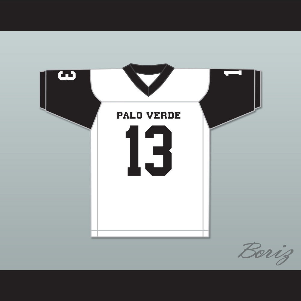 Daniel Bellinger 13 Palo Verde High School Panthers White Football Jersey 1