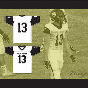Daniel Bellinger 13 Palo Verde High School Panthers White Football Jersey 1