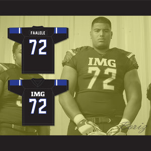 Daniel Faalele 72 IMG Academy Black Football Jersey 2