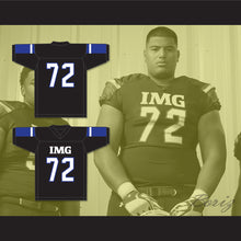 Load image into Gallery viewer, Daniel Faalele 72 IMG Academy Black Football Jersey 1