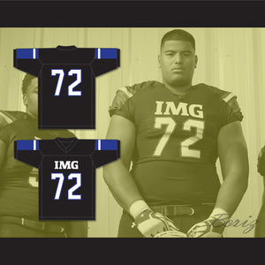 Daniel Faalele 72 IMG Academy Black Football Jersey 1