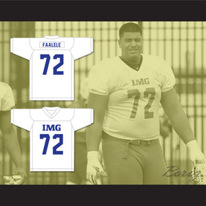 Daniel Faalele 72 IMG Academy White Football Jersey 2