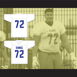 Daniel Faalele 72 IMG Academy White Football Jersey 1
