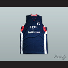 Load image into Gallery viewer, Daniel Santiago 25 Anadolu Efes SK Istanbul Turkey Navy Blue Basketball Jersey