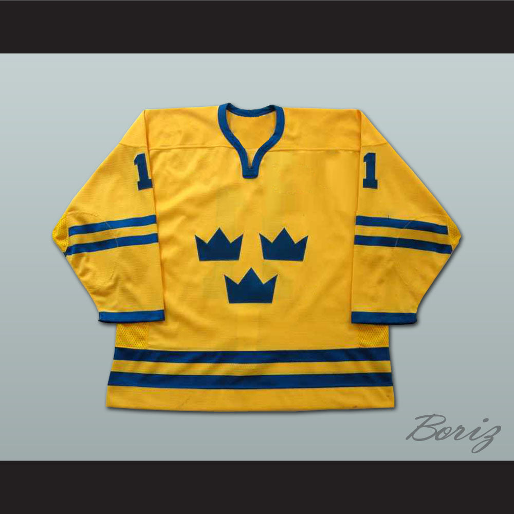 Daniel Alfredsson 11 Team Sweden Yellow Hockey Jersey