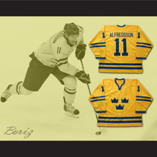 Load image into Gallery viewer, Daniel Alfredsson 11 Team Sweden Yellow Hockey Jersey