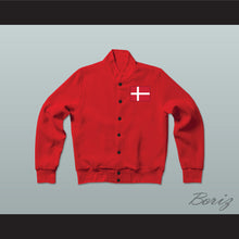 Load image into Gallery viewer, Danmark/Denmark Varsity Letterman Jacket-Style Sweatshirt