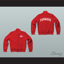 Load image into Gallery viewer, Danmark/Denmark Varsity Letterman Jacket-Style Sweatshirt