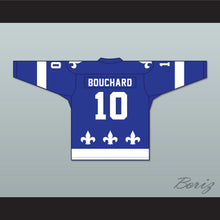 Load image into Gallery viewer, Danny Bouchard 10 Le National de Quebec Blue Hockey Jersey- Lance et compte (He Shoots, He Scores)