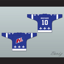 Load image into Gallery viewer, Danny Bouchard 10 Le National de Quebec Blue Hockey Jersey- Lance et compte (He Shoots, He Scores)