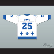 Load image into Gallery viewer, Danny Ross 25 Le National de Québec White Hockey Jersey- Lance et compte (He Shoots, He Scores)