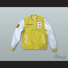 Load image into Gallery viewer, Dante Belasco 6 Bannon High School Yellow and White Lab Leather Varsity Letterman Jacket