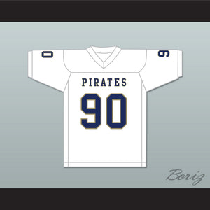 Dantrell Barkley 90 Independence Community College Pirates White Football Jersey