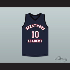 Darius Garland 10 Brentwood Academy Eagles Navy Blue Basketball Jersey 2