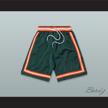 Load image into Gallery viewer, Dark Green Orange and White Basketball Shorts