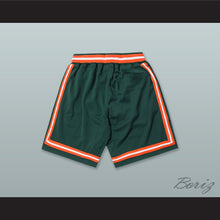 Load image into Gallery viewer, Dark Green Orange and White Basketball Shorts