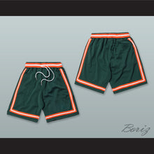 Load image into Gallery viewer, Dark Green Orange and White Basketball Shorts